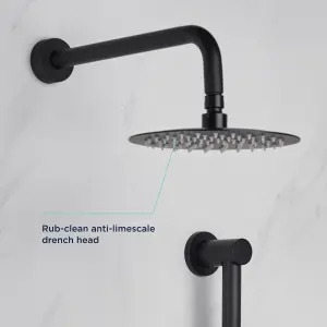 Bristan Divine Matt Black Wall-mounted Thermostatic Mixer Shower