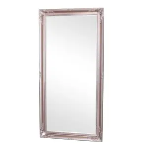 Melody Maison Large Rose Gold Pink Ornate Wall/Floor Mirror 78cm x 158cm