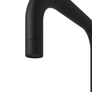 GoodHome Argania Black Graphite effect Kitchen Side lever Tap