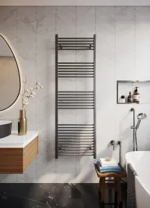 VURTU5 Designer Vertical Single Panel Radiator, 1800(H) x 600(W), Anthracite, 613674