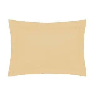 Plain Dye 200 TC Egyptian-Quality Cotton Oxford Pillowcase Papyrus