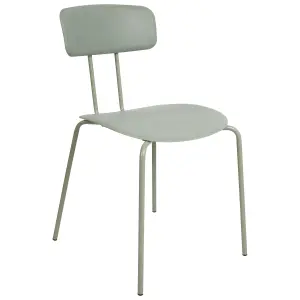 Set of 2 Dining Chairs SIBLEY Light Green