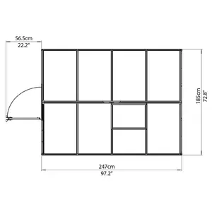 Hybrid 6 Ft W x 8 Ft D Hobby Greenhouse Silver