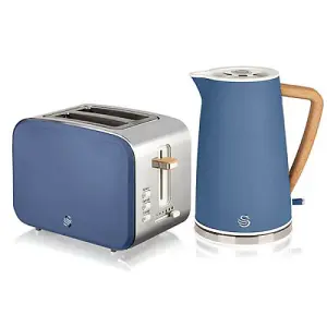 Swan Nordic Blue 1.7 Litre Cordless Kettle and 2 Slice Toaster