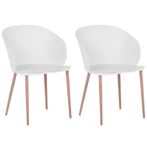 Set of 2 Dining Chairs BLAYKEE White