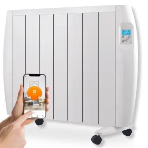 Electric Radiator 2000W (2kW): Ceramic Panel Portable & Wall Mountable: Manual, WiFi & App Control