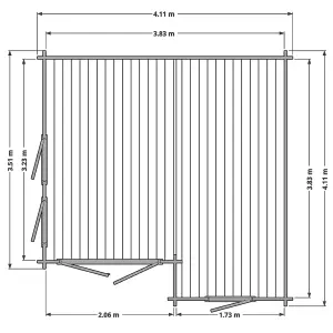 BillyOh Kent Garden Office (4m x 4m) - 28mm