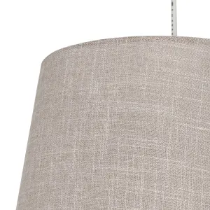 Inlight Petra Light Grey Woven effect Slubby Light shade (D)30cm