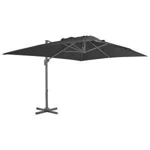 Berkfield Outdoor Umbrella with Portable Base Anthracite