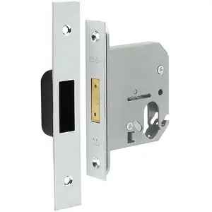 AFIT Polished Chrome Oval Profile Deadlock - 76mm Case 57mm Backset