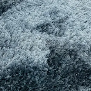 Ultra Thick Plush Shaggy Rug Airforce Blue Rug 70x140cm for the