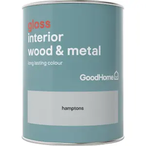 GoodHome Hamptons Gloss Metal & wood paint, 750ml