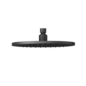 Aquadry Oria Black Matt Single-spray pattern Shower head, 250mm