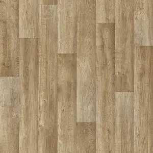 Brown Modern Wood Effect Anti-Slip Vinyl Flooring for Home, Shops, Offices, 2.8mm Thick Vinyl Sheet-6m(19'8") X 2m(6'6")-12m²