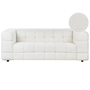 3 Seater Boucle Sofa White MULLOLA