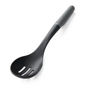 KitchenAid Soft Grip Slotted Spoon Charcoal Grey