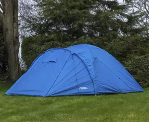 Andes 4 Person Easy Pitch Tent - BLUE