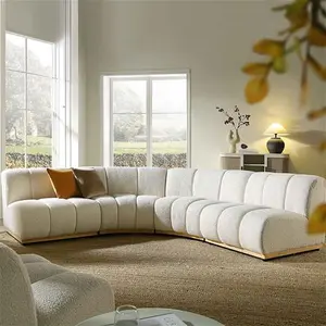 Granvia Ecru Boucle Modular Sofa, 4-Seater Large Corner Sofa - Daals - Sofas