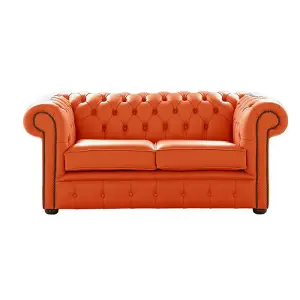 Chesterfield 2 Seater Shelly Flamenco Leather Sofa Settee Bespoke In Classic Style