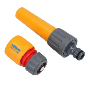 Hozelock Twist Spray Nozzle Garden Hose Pipe Water Gun & Aqua Stop Fitting