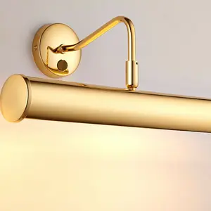 LED Twin Picture Wall Light Brass Plate Dimmable 6.2W Bulb Down Lighting Bar