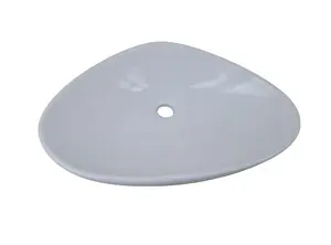 Basin Sink Countertop Cloakroom Ceramic Bowl Bathroom White 490mm