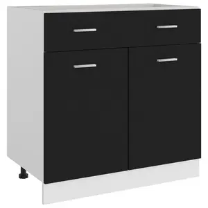 81.5cm Kitchen Pantry Black