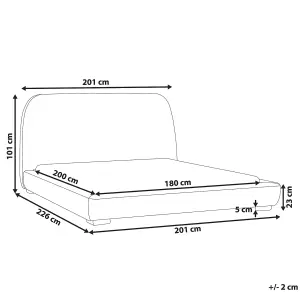 Boucle EU Super King Size Bed Beige ROISEL