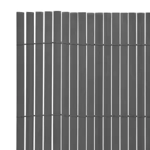 Berkfield Double-Sided Garden Fence PVC 90x500 cm Grey