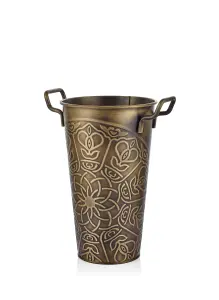 Rozi Gold Vase - 40 cm (H) x 29 cm (W) x 22 cm (D)