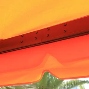 Outsunny 3m x 3.6m Aluminium Gazebo Canopy Patio Marquee Party Tent Orange