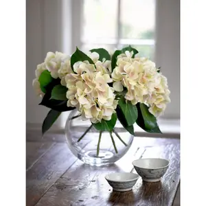 Bloom Artificial Single Belle Epoque Hydrangea Flower Stem - Faux Fake Silk Flower Indoor Floral Home Decoration - Measures L60cm