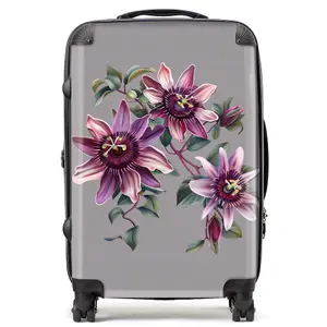 Purple Passion Flowers Suitcase - Medium