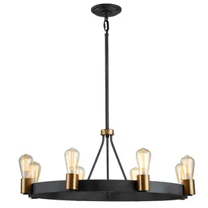 Luminosa Hinkley Silas Cylindrical Pendant Ceiling Light Aged Zinc & Heritage Brass