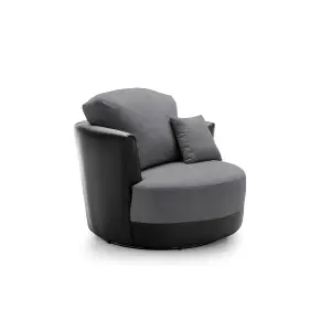 Dylan Swivel Chair in Dark Grey