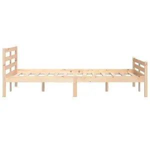 Berkfield Bed Frame Solid Wood 120x190 cm Small Double