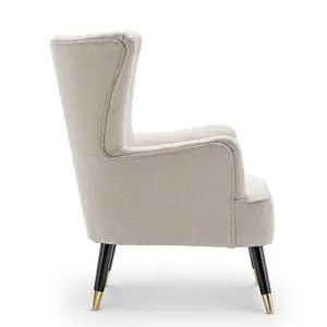 Fabric Linen Beige Camila Accent Chair