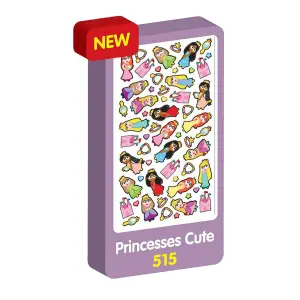 Purple Peach Cute Princess Sticker Sheet (Pack of 12) Multicoloured (One Size)