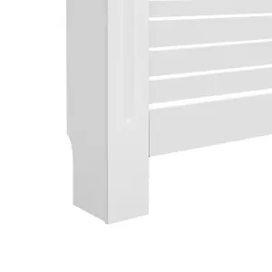 Radiator Cover White 152x19x81.5 cm MDF - Sturdy and Durable