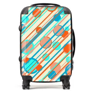 Retro Stripes And Circles Suitcase - Cabin