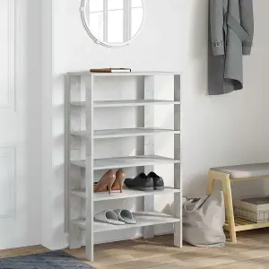 Berkfield Shoe Rack Concrete Oak 61x32x105 cm Engineered Wood