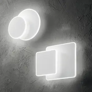 Luminosa Pouche LED Decorative Square Flush Wall Light White, 3000K