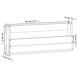 Berkfield Wall-mounted Shoe Racks 2 pcs White 59x9x23 cm Solid Wood Pine