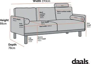 Timber Fern Green Velvet Sofa, 3-Seater - Daals - Sofas