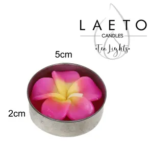 Tea Light Candle Set of 6 Flower Themed Tea Lights by Laeto Ageless Aromatherapy - FREE DELIVERY INCLUDED