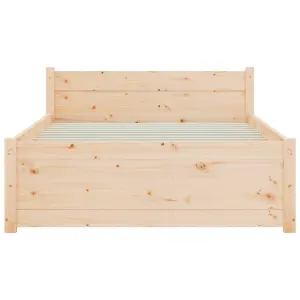 Berkfield Bed Frame Solid Wood 75x190 cm Small Single