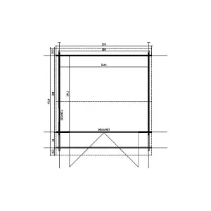 Lasita Kettering Log Cabin - 3.5m x 3m - Summer House Double Glazed