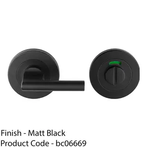 Disabled Thumbturn Handle With Release With Indicator Matt Black