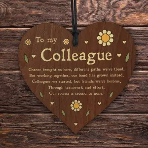 Red Ocean Novelty Colleague Gifts Wooden Heart Leaving Gift For Work Colleague Friendship Gift For Him Her Keepsake New Job Gift