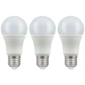 Crompton Lamps LED GLS 11W E27 Dimmable Warm White Opal (75W Eqv) (3 Pack)